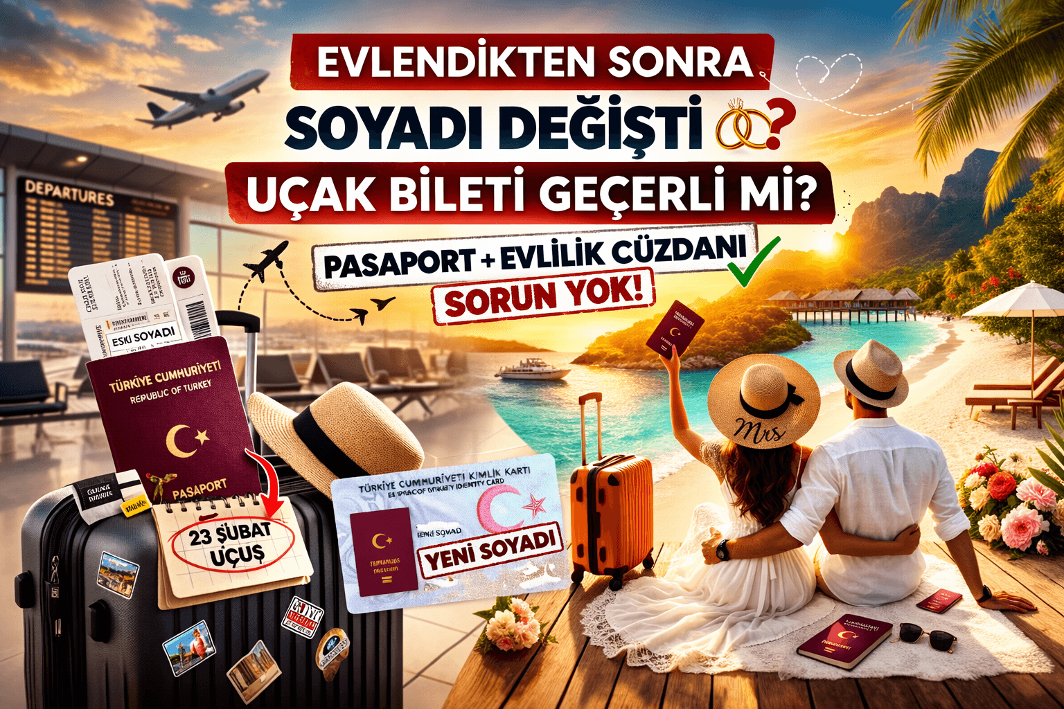 Evlendikten Sonra Soyadı Değişti Ama UÇAK BİLETİ ESKİ SOYADINA mı? Panik Yapmayın!